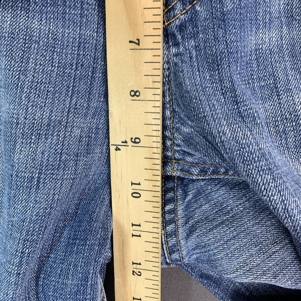 BKE Culture Long Jeans Men 32x33.5 Blue Bootcut Distressed Denim USA Medium Wash - Picture 9 of 16